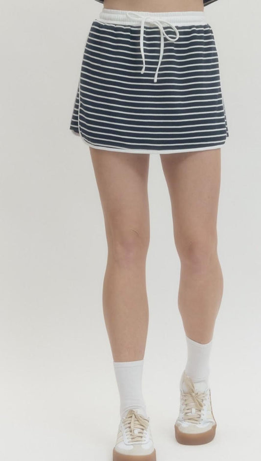 Striped Knit Skort