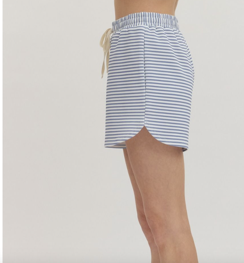 Stripe Drawstring Short