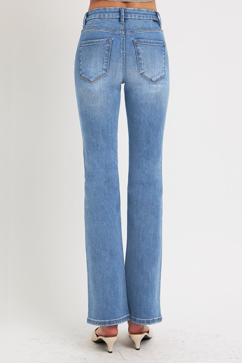 Risen Mid Rise Ankle Bootcut Jeans