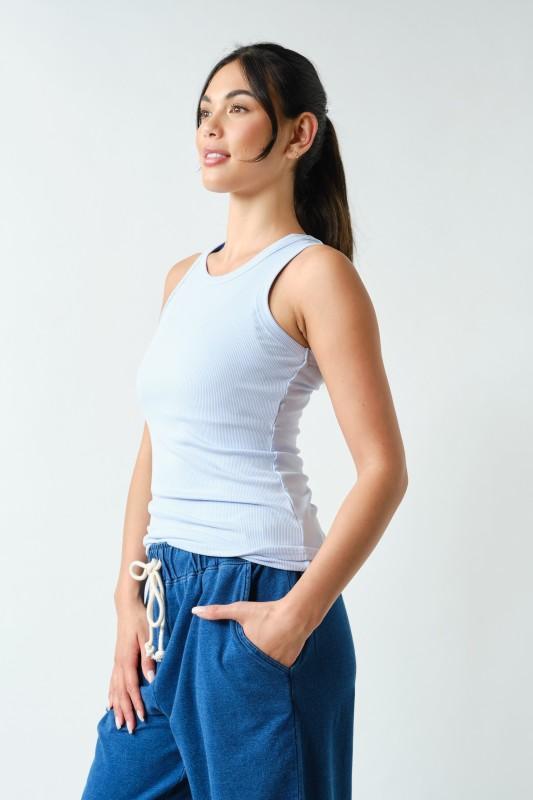 Essential Micro-ribbed Athleisure Tank Top