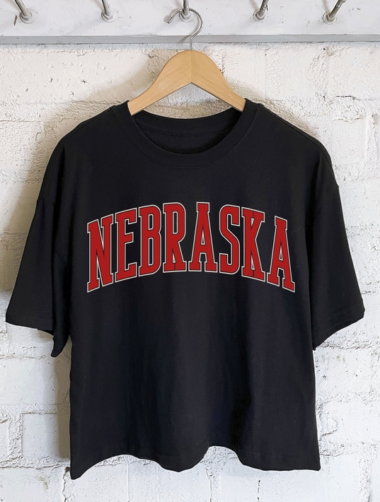 Nebraska Puff Print Graphic