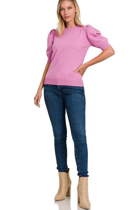 Puff Short Sleeve Sweater