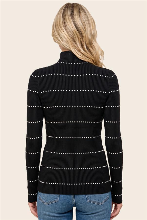 Dotted Striped Sweater