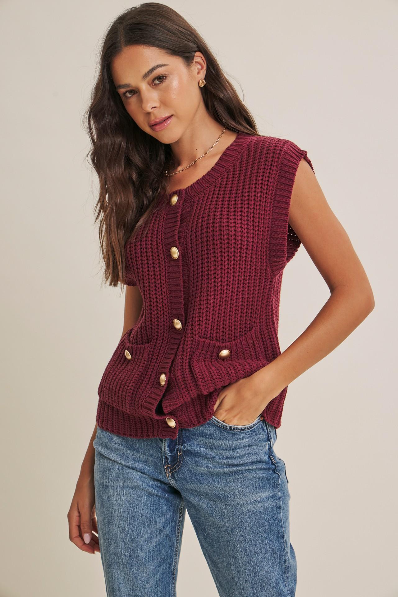 Chunky Knit Sweater Vest