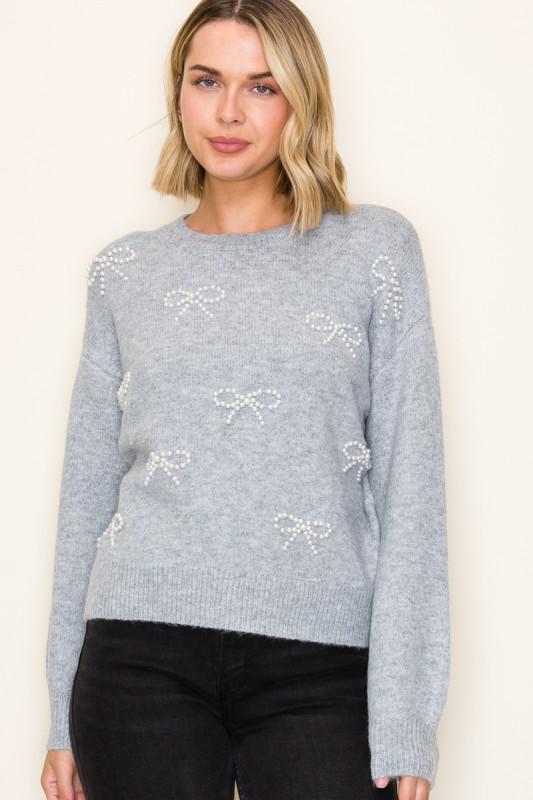 Pearl Bow Sweater