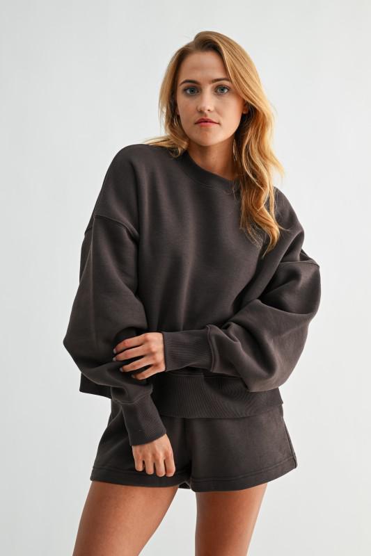 Cloudwalk Balloon Sleeve Fleece Crewneck