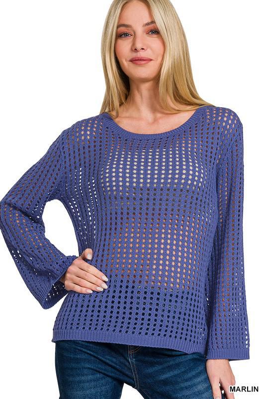 Hollow Out Long Sleeve Sweater