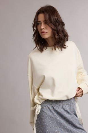Tie Side Ribbon Sweatshirt