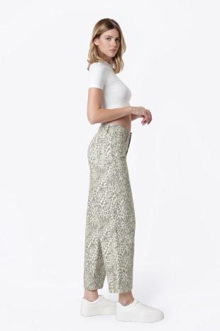 Leopard Barrel Jean