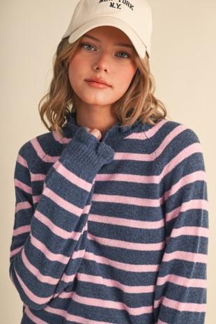 Ruffled Striped Sweater