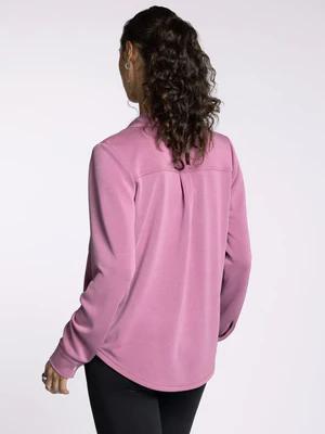 Mildred Scuba  Soft Button Up-Vintage Rosee