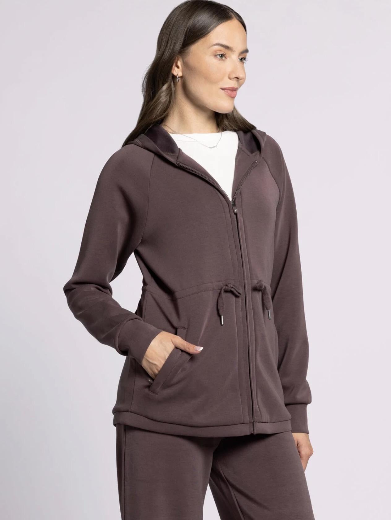 Kai Zip Up-Raisin