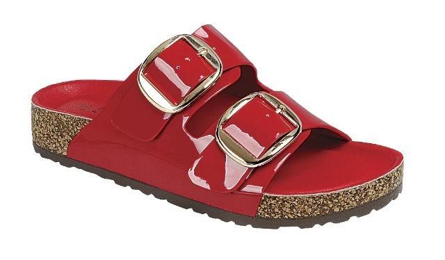 Red Patent Birk Sandal