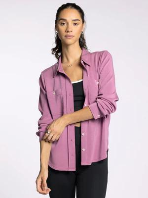 Mildred Scuba  Soft Button Up-Vintage Rosee