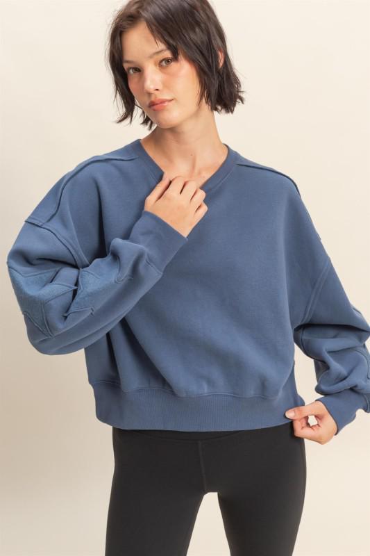 Star Patch Crewneck Sweatshirt