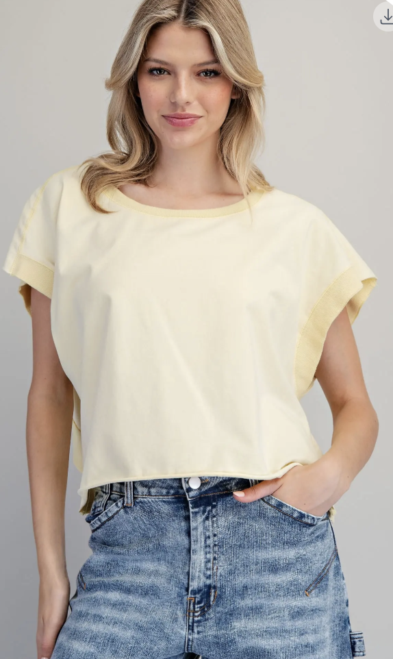 Mineral Washed Open Back Top