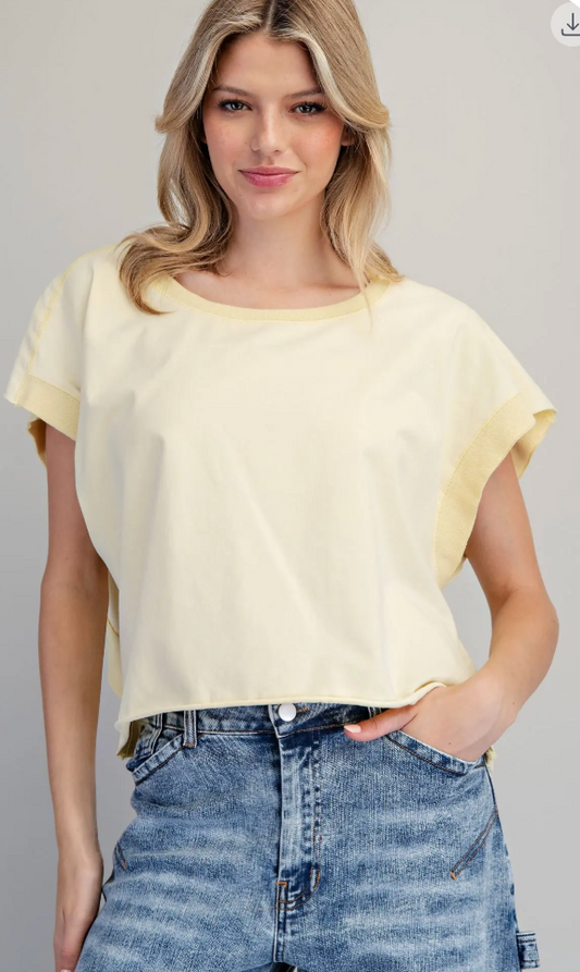 Mineral Washed Open Back Top