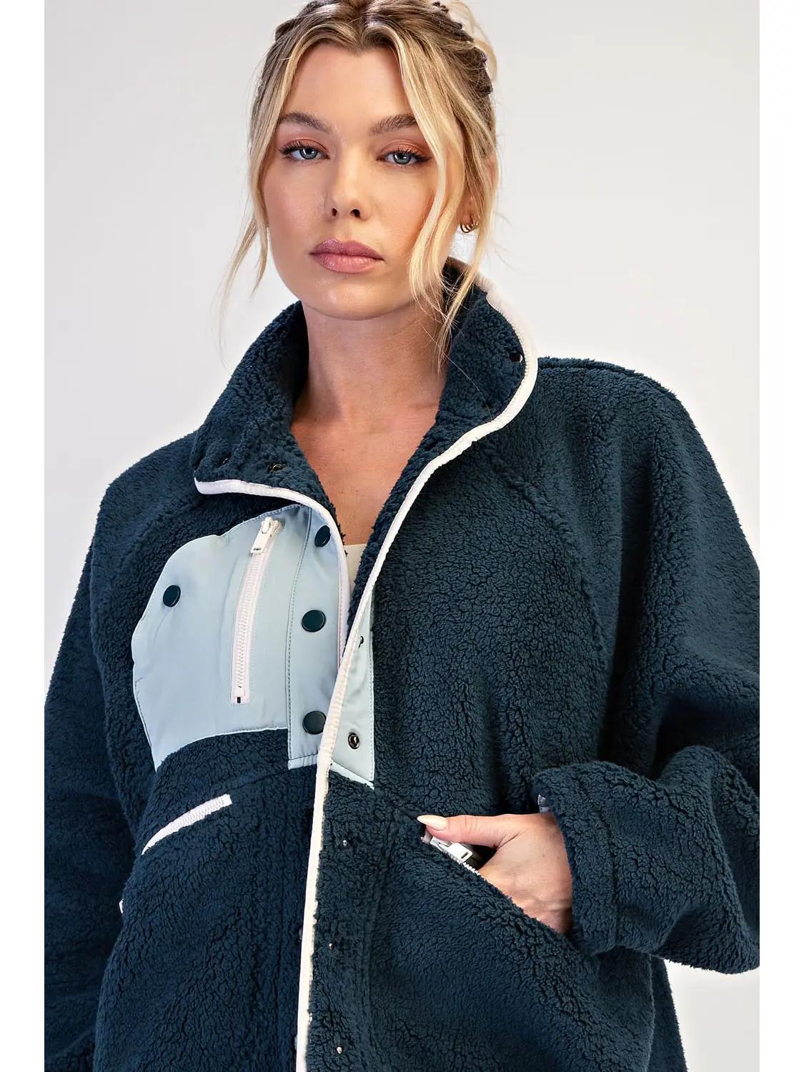 Sherpa Button Up Jacket