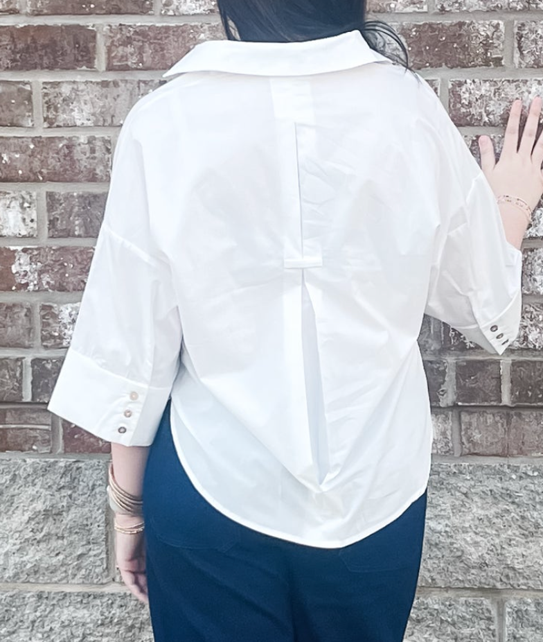 Back Pleat Button Down