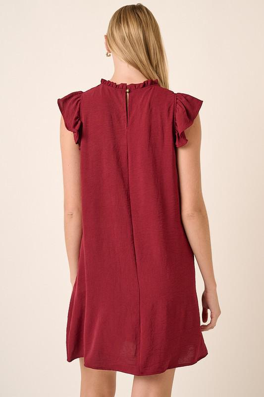 Ruffle Sleeve Mini Dress