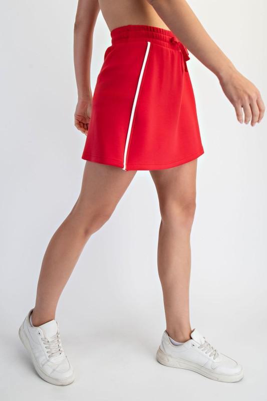 Modal Scuba Flat Piping Skort