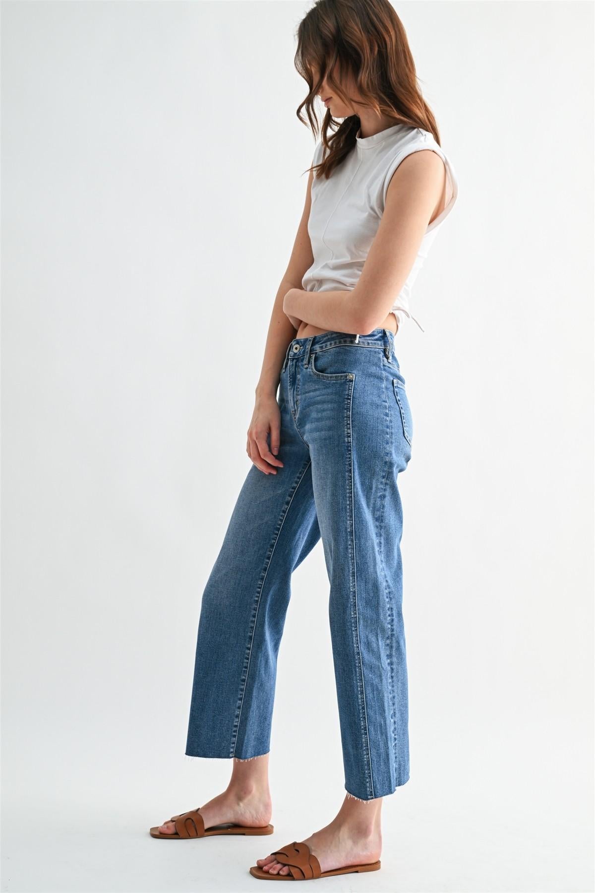 Mica Mid-Rise Raw Hem