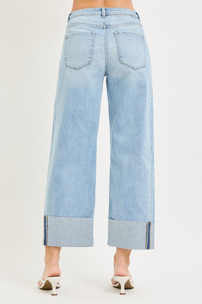 Risen Slouch Double Waisteband Cuffed Jeans
