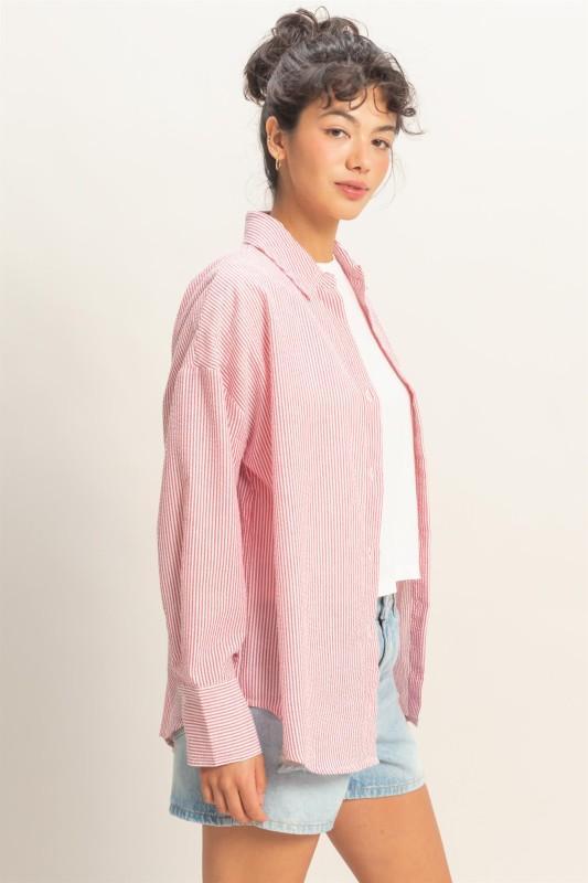 Red Stripe Button Down