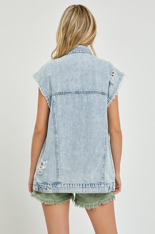 Oversized Denim Vest