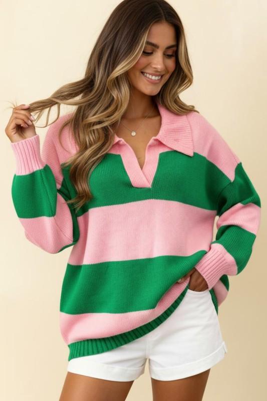 Collared Block Stripe