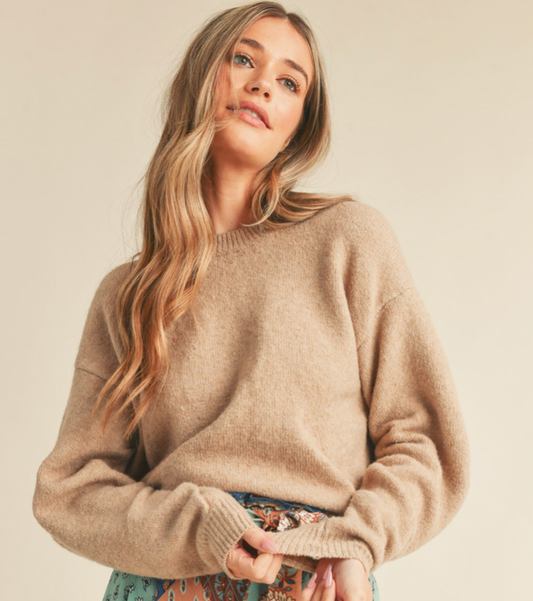 Pleated Sleeve Detail Sweater