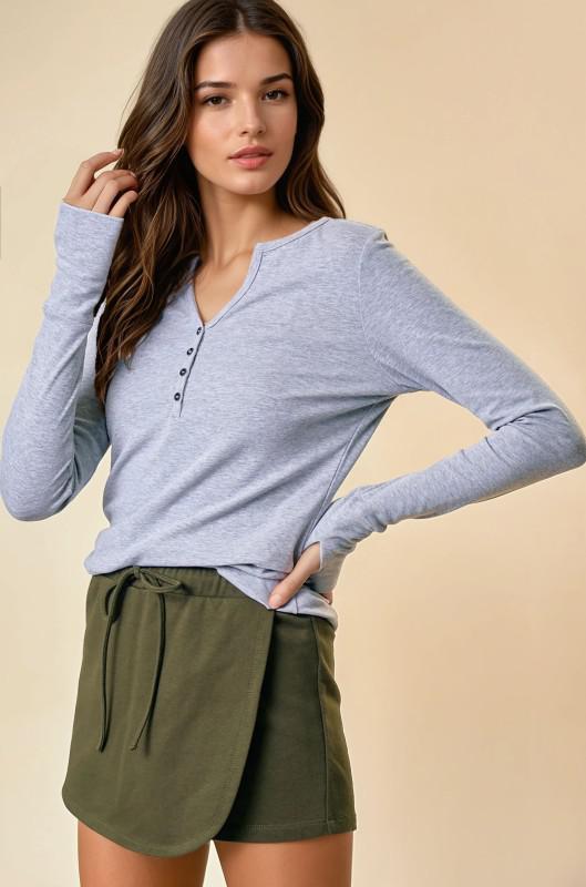 Henley Knit Top