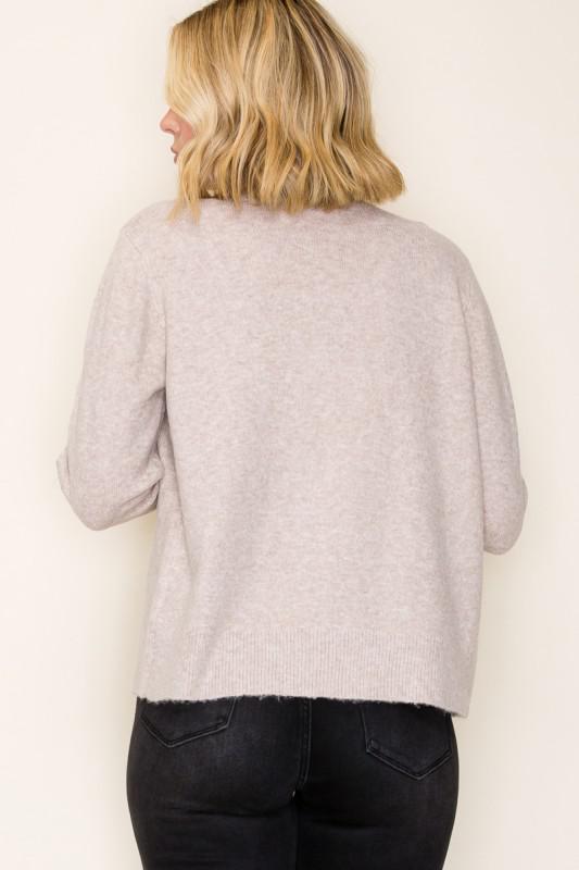 Ruffle Finished Sweater Cardigan