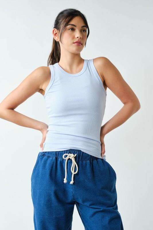 Essential Micro-ribbed Athleisure Tank Top