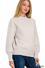 Viscose Mock Neck Exposed Seam Sweater-Bone