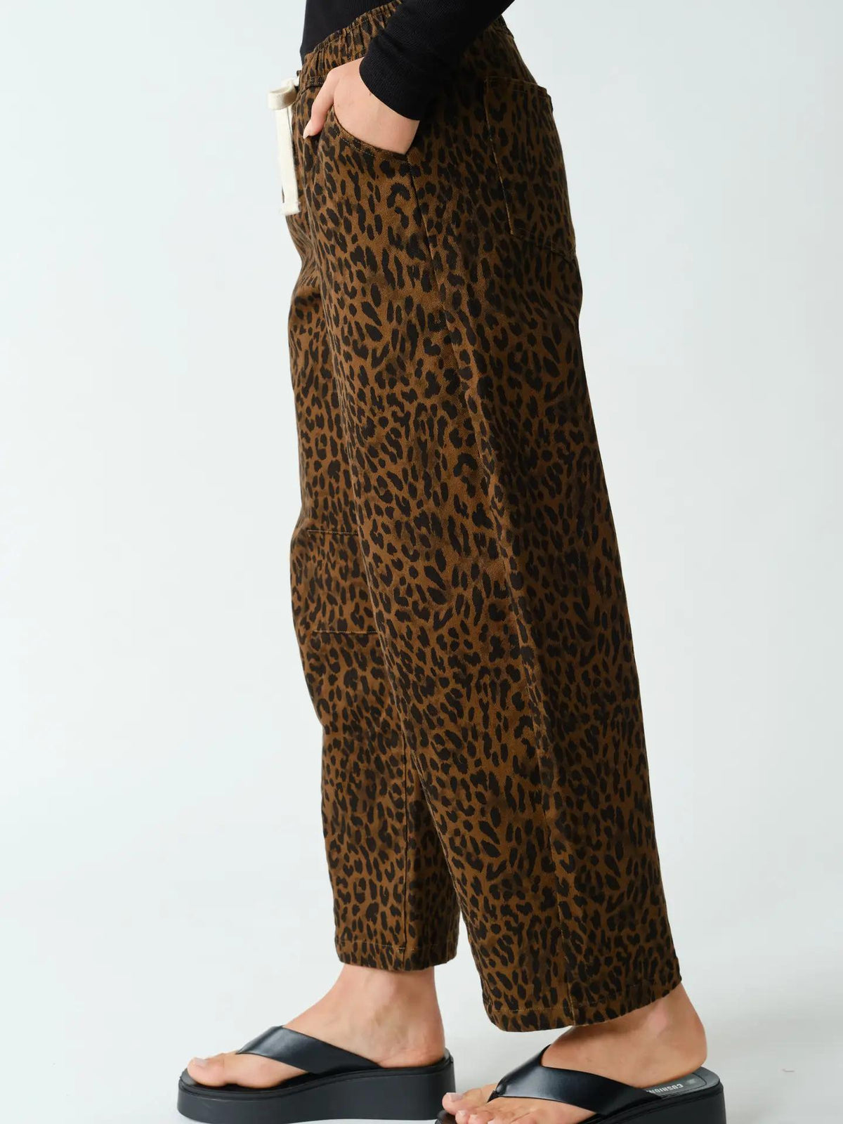 Leopard Lounge Wide-Leg Pants