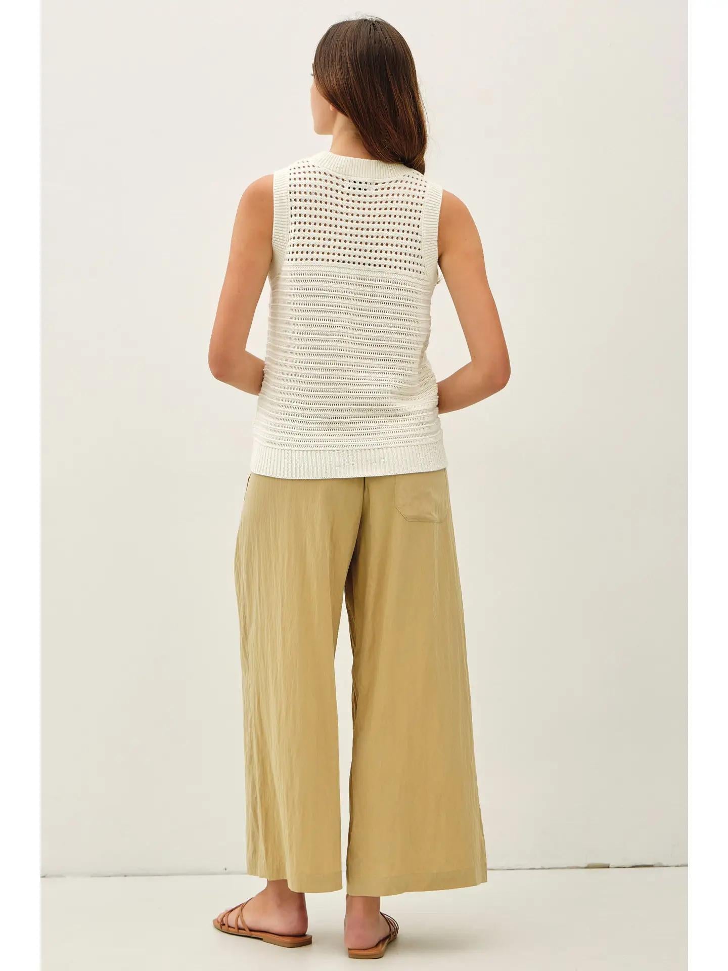 Chunky Knit Cut Out Sweater Tank