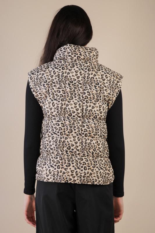 Leopard Puff Vest