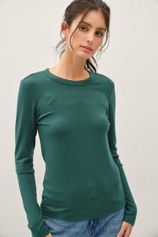 Basic Round Neck Long Sleeve Knit