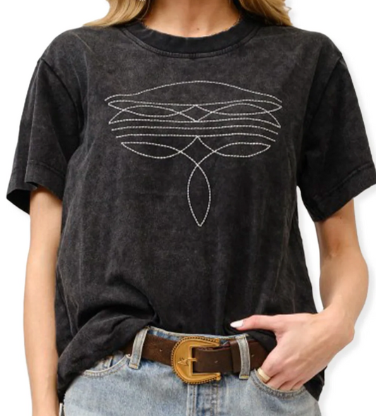 Boots Embroidered Tee