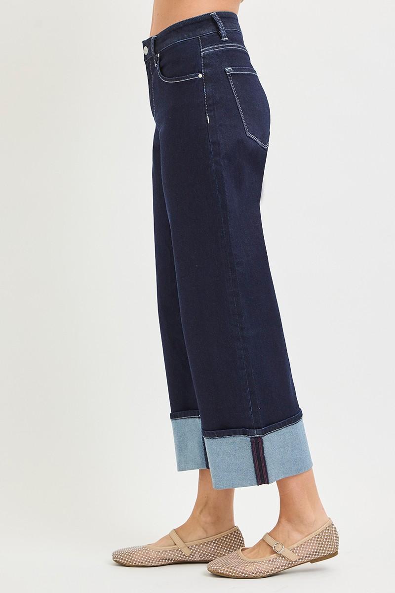 Risen Slouchy Crop Barrel Cuffed Hem