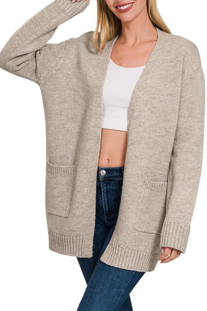 Open front sweater cardigan