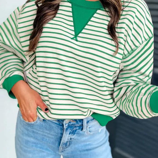 Bright Green Exposed Seam Sweatshirt