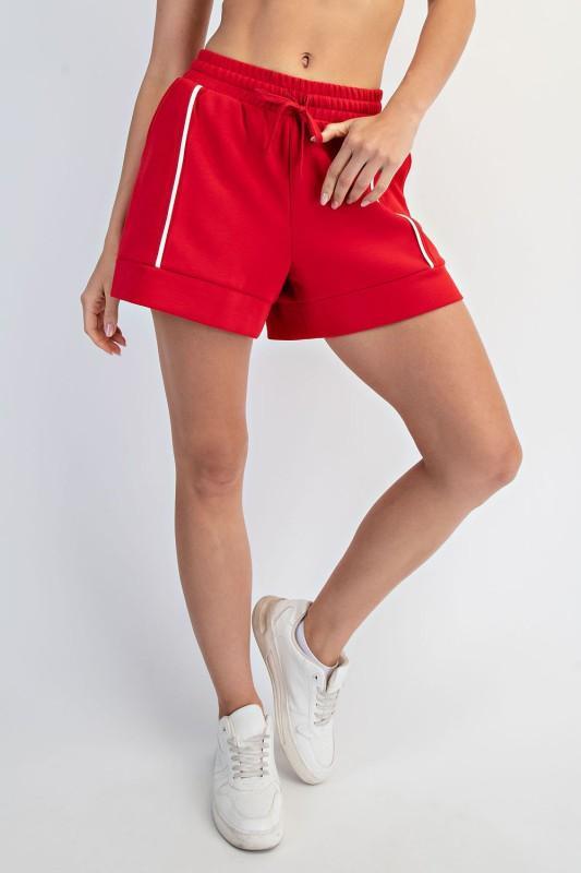 Modal Scuba Flat Piping A-line Shorts