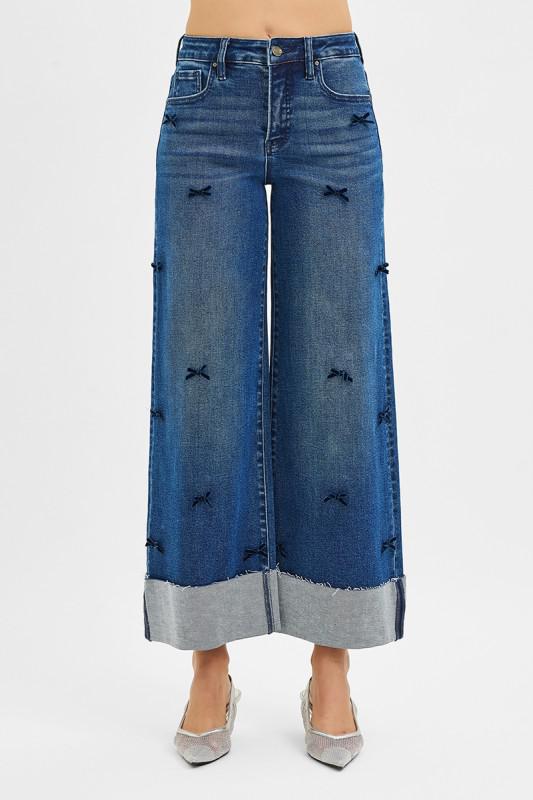 Risen HR Wide Leg Bow Detail