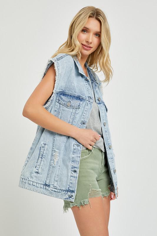 Oversized Denim Vest