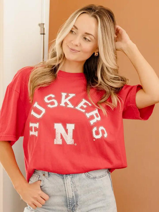 Nebraska Huskers Mega Arch Red Cc Tee