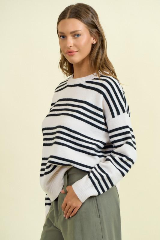 Stripe Round Neck Sweater