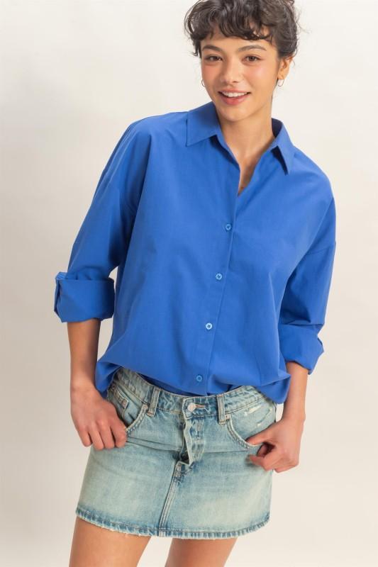 Button Up Poplin Shirt