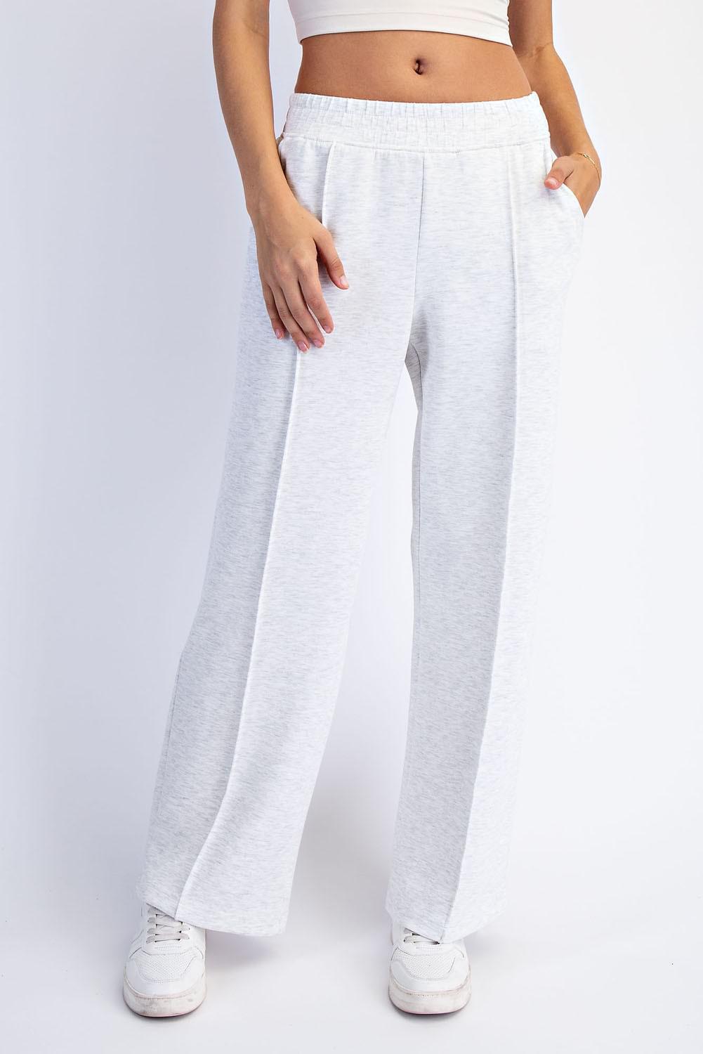 Pintuck Modal Poly Straight Pant